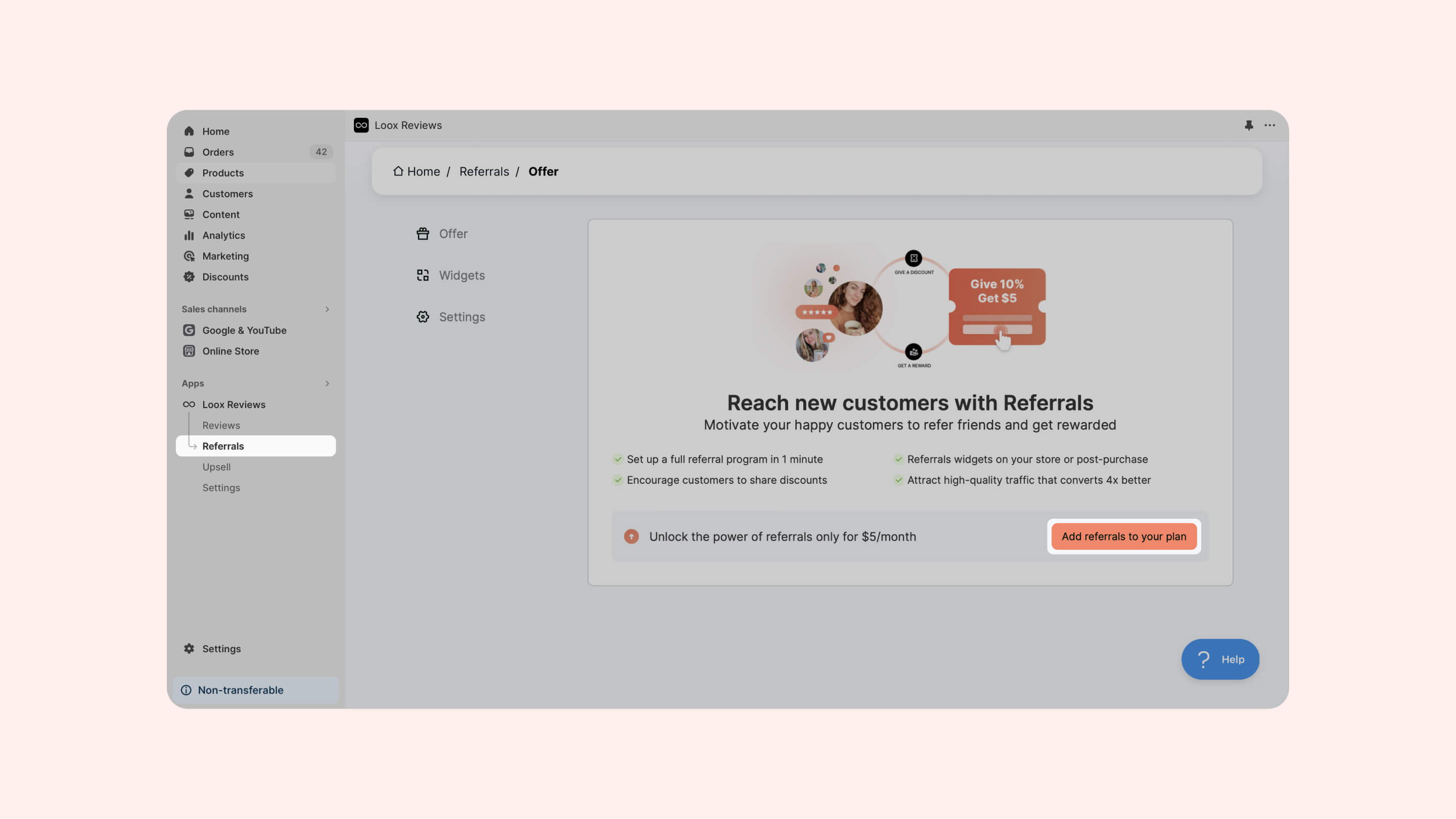 Loox Referral setup image guide, part 1