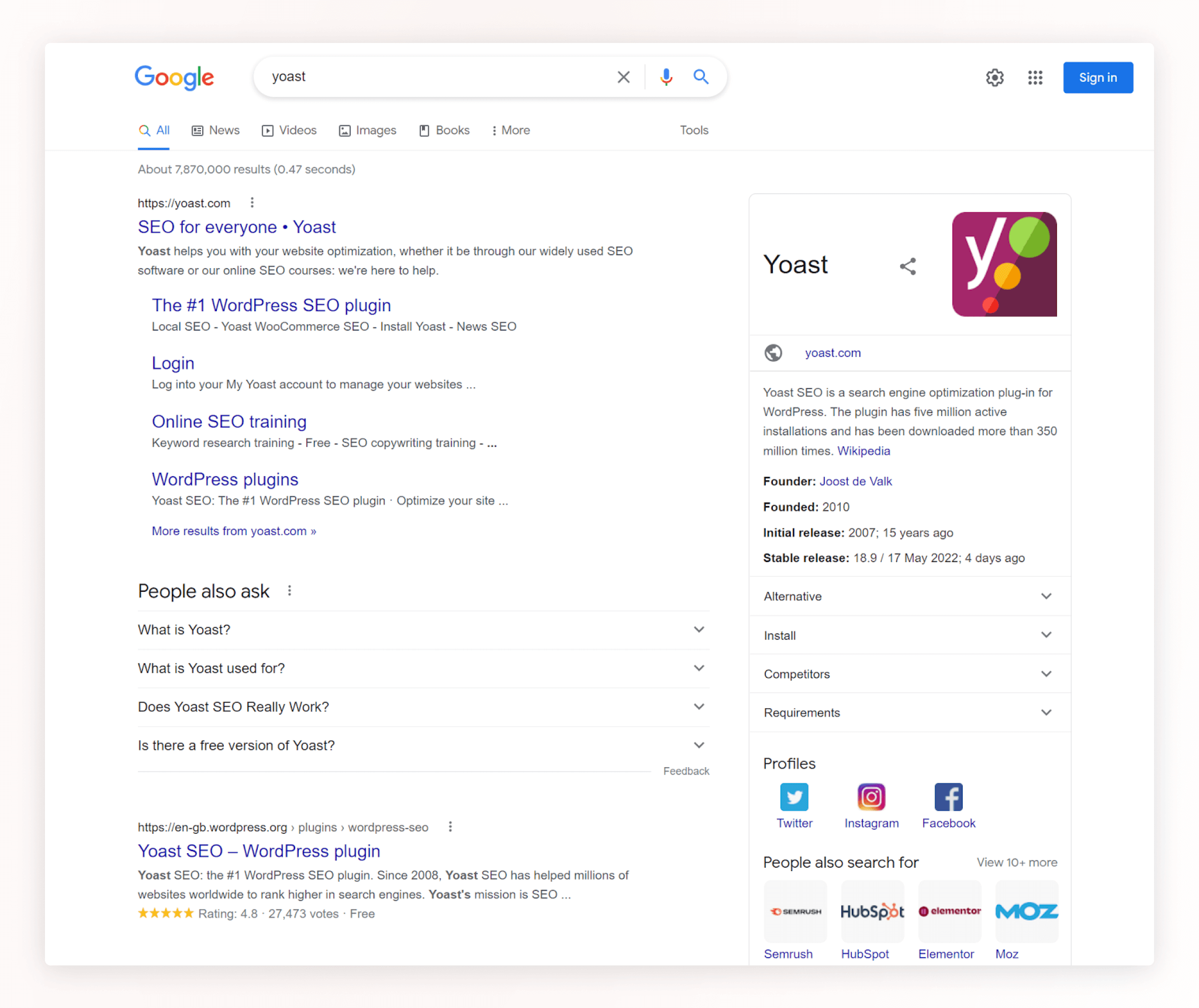  Communicating clearly with Google helps to become eligible for knowledge panels in the search results
