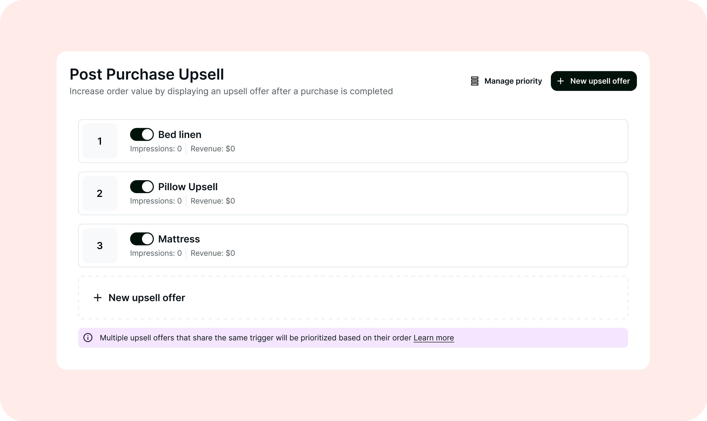 Thumbnail showcasing Multiple upsell offers feature